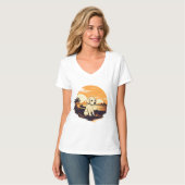 Chiot vintage au T-shirt Sunset (Devant entier)