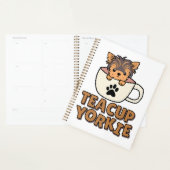 chiot Yorkie en tasse à thé  (Devant avec enveloppe)