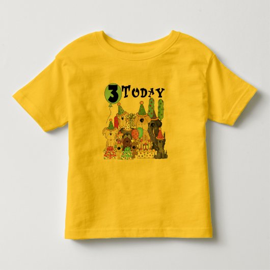 Chiots 3e anniversaire Bash Tshirts et cadeaux (Devant)