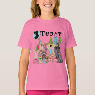 Chiots 3e anniversaire Bash Tshirts et cadeaux
