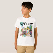 Chiots 4e anniversaire Bash Tshirts et cadeaux (Devant entier)