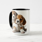 Chiots beagles ! Customisez votre Mug ! (Devant gauche)