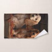 Chiots Cocker Spaniel Délice d'Automne Citrouille  (Serviette à main)