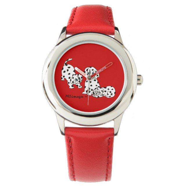 Chiots de Dalmatie Montre pour enfants (devant)