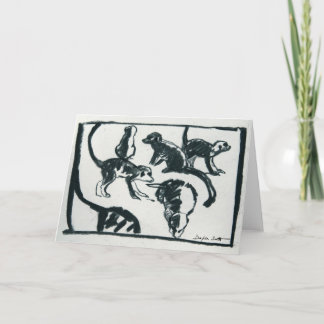 Chiots de Meerkat - carte d'art