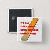 Chip A Reed Vierkante Button 5,1 Cm (Voorkant /achterkant)