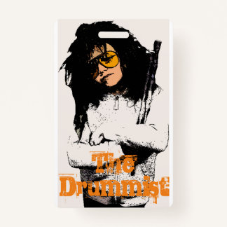 Chip Barkhouse is de drummist. VIP-pas. Badge