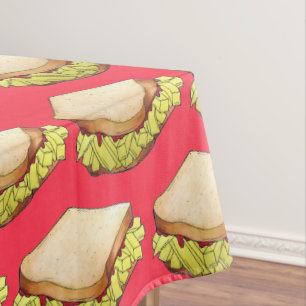 Chip Butty UK British English Food Sandwich Tafelkleed