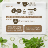 Chip chocolat Cookies Recette Thé Serviette de cui (Plié)