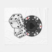 Chip & Dice voor Poker Fleece Deken (Voorkant (Horizontaal))
