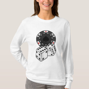 Chip & Dice voor Poker T-shirt