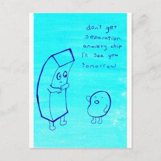 chip en nieuwe aardappel briefkaart