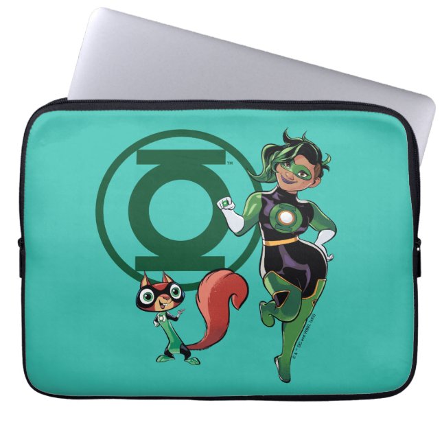 Chip & Green Lantern Laptop Sleeve (Voorkant)