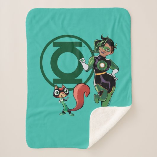 Chip & Green Lantern Sherpa Deken (Voorkant)