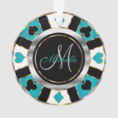 Chip Monogram de Poker Casino - Turquoise (dos)