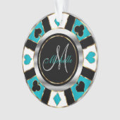 Chip Monogram de Poker Casino - Turquoise (devant)