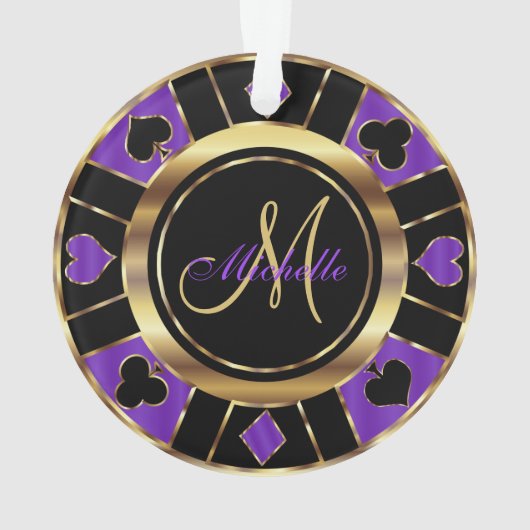 Chip Monogram Poker Casino - violet (dos)
