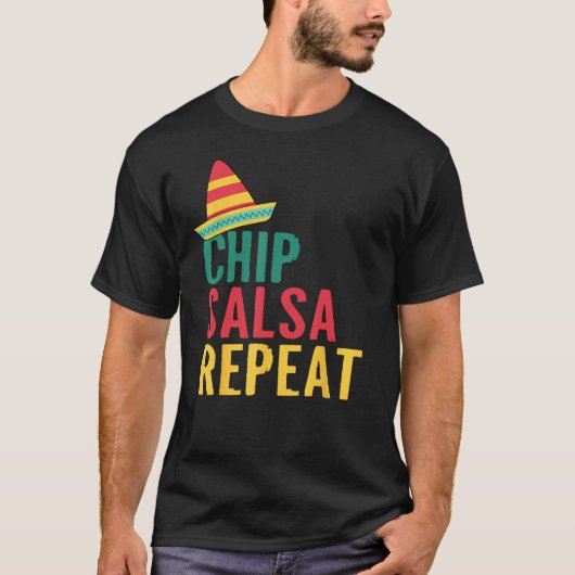 Chip Salsa Repeat T-shirt (Voorkant)