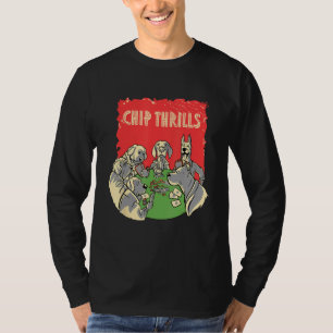 Chip Thrills Gokker Poker Gokken Kaartspel Grap T-shirt