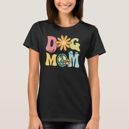 Chipin Groovy Dog mama Pet T-shirt (Voorkant)