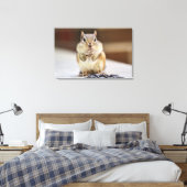Chipmunk-Afbeelding Canvas Afdruk (Insitu (Slaapkamer))