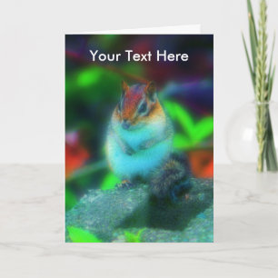 Chipmunk Animal Fantasy Art Natuur Fotokaart Kaart