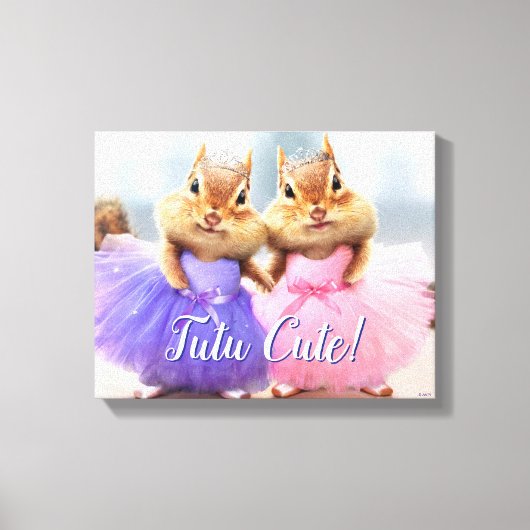 Chipmunk Ballerina Duo Canvas Afdruk (Voorkant)