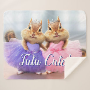 Chipmunk Ballerina Duo Sherpa Deken