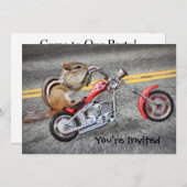 Chipmunk Biker Riding a Motorcycle Kaart (Voorkant / Achterkant)