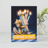 Chipmunk Birthday Candles Kaart (Staand voorkant)