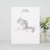 Chipmunk Briefhoofd Ontwerp (Staand voorkant)