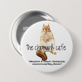 Chipmunk Cafe Logo Ronde Button 7,6 Cm (Voorkant /achterkant)