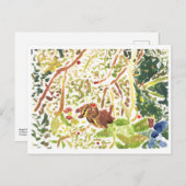 Chipmunk die een briefkaart met bessen eet (Voorkant / Achterkant)