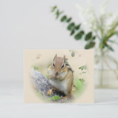 Chipmunk Eating Briefkaart (Staand voorkant)