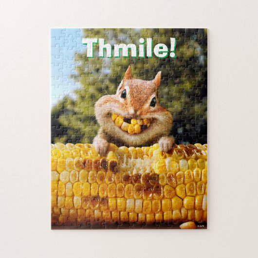 Chipmunk Eating Corn Legpuzzel (Verticaal)