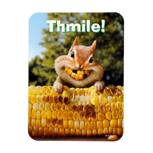 Chipmunk Eating Corn Magneet
