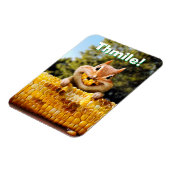 Chipmunk Eating Corn Magneet (Linkerzijde)