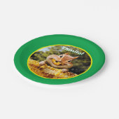 Chipmunk Eating Corn Papieren Bordje (Gekanteld)