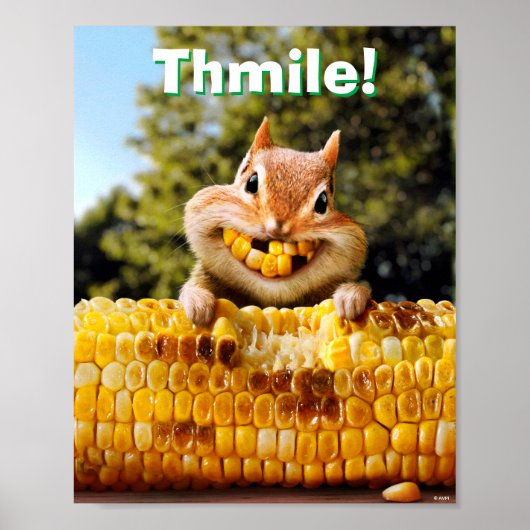 Chipmunk Eating Corn Poster (Voorkant)