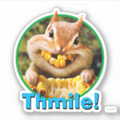Chipmunk Eating Corn Sticker (Voorkant)