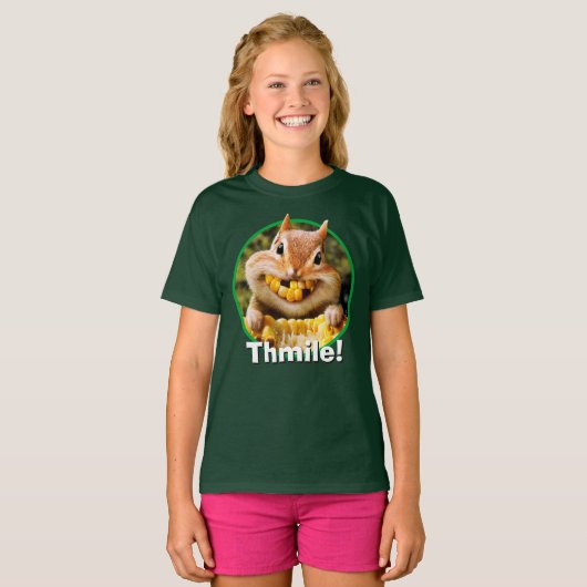 Chipmunk Eating Corn T-shirt (Voorkant volledig)
