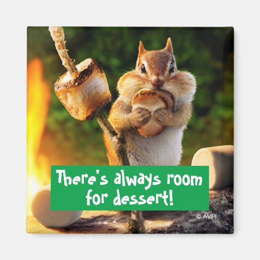 Chipmunk Eating Marshmallow Magneet (Voorkant)