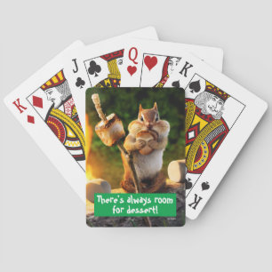 Chipmunk Eating Marshmallow Pokerkaarten