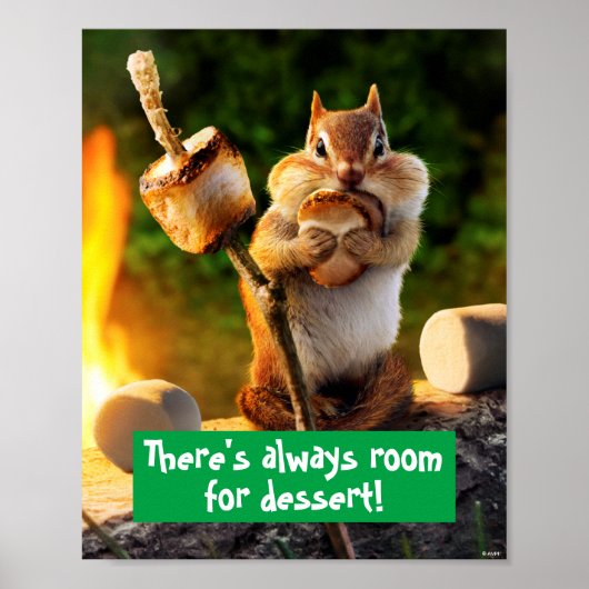 Chipmunk Eating Marshmallow Poster (Voorkant)