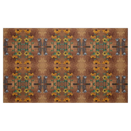 Chipmunk en zonnebloemen stof (Fat Quarter)