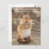 Chipmunk Friendship Quote Briefkaart (Voorkant / Achterkant)