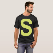 Chipmunk Halloween Carnival Group Costume Letter S T-shirt (Voorkant volledig)