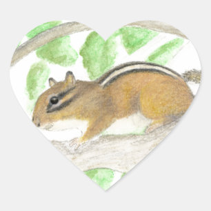 Chipmunk Hart Sticker