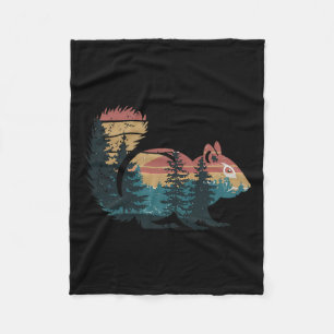 Chipmunk Hunting Wandelen Outdoor Camping Forest M Fleece Deken