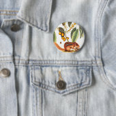  Chipmunk Illustratie Ronde Button 5,7 Cm (In situ)